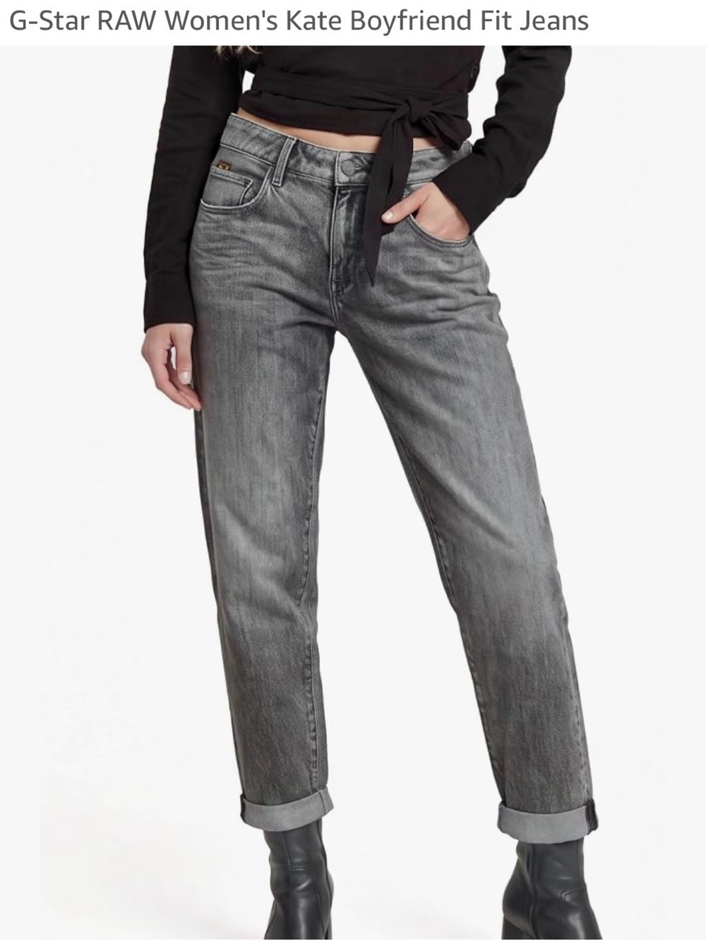 G-Star Grey Boyfriend Jeans - Women's Relaxed Fit
